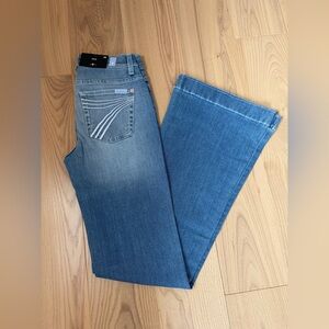 7 For All Mankind Dojo Original Jeans Women's Flare Leg Trouser NWT Size 25